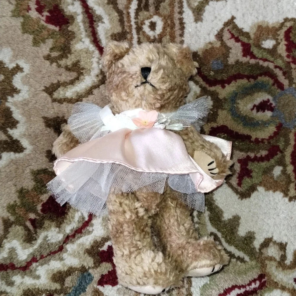 Porcelain Doll and Bear Set